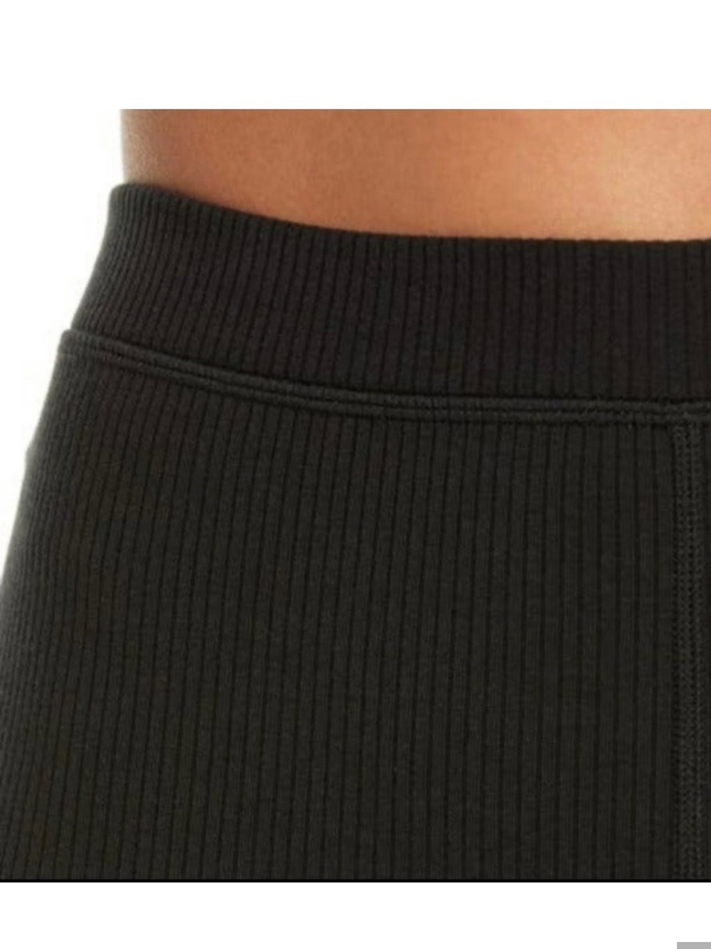 alo Yoga Ribbed High-Waist 7/8 Legging Black S/M - Picture 3 of 11